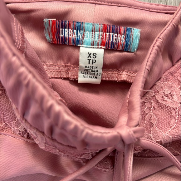 Pink Silk Urban Outfitters Mini Dress - Picture 2 of 4